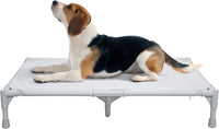 Love&go Elevated Dog Bed with Metal Frame - M - Grey / Medium-29.9x19.5x5.5 inch