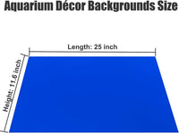 XCNO Aquarium Background for Fish Tank Wallpaper Black Blue Poster - Black Blue / 11.6" x 25" In - image 2