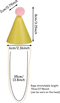 10pcs Colorful Mini Party Hats - Multiple colors - image 2