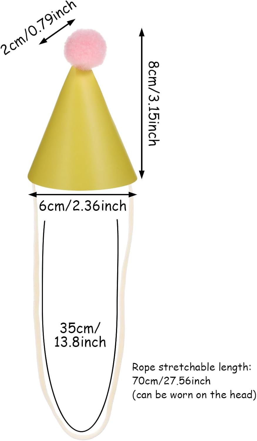 10pcs Colorful Mini Party Hats - Multiple colors - image 2