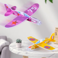 Manmel 50 Pcs Foam Gliders Planes Toys for Kids, Paper Airplane - Medium (Pack of 3) - image 3