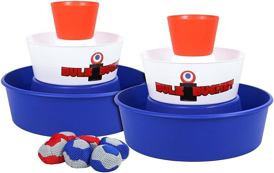 BULZiBUCKET Game by Water Sports, Beach, Tailgate, Camping, Yard - Red/White/Blue