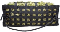 Derby Originals Scratchless Slow Feeder Horse Hay Bag with Super Tough Bottom and 6 Month Warranty (Black with Turquoise Trim)