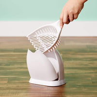 Petmate Scoop N' Hide Cat Litter Scoop with Discreet Holder - Pearl White / One Size - image 3
