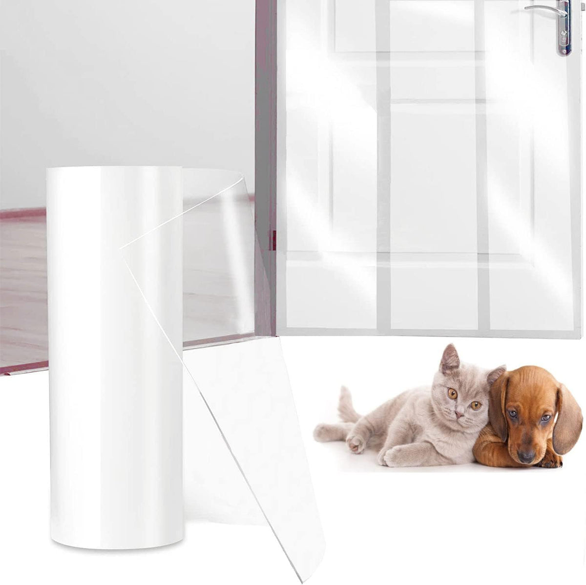 Door Protector from Dog Scratching 118" x 8.2" Cat Scratch Door Frame - 118" x 8.2" (Pack of 2) - image 2