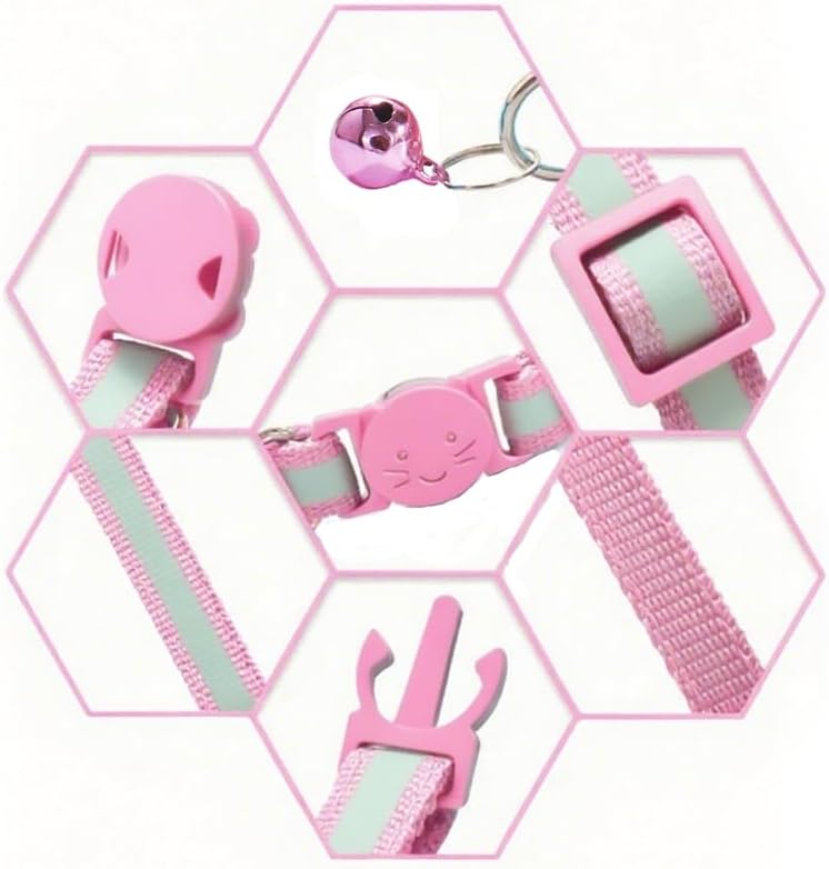 2 Pack Breakaway Cat Collars with Bells - Pink - image 4