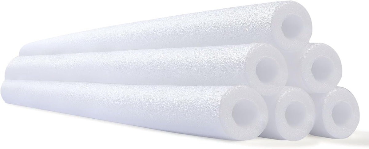 Hanaive white foam pool noodles, 6 pack, 52 inches long with hollow centers - view 7