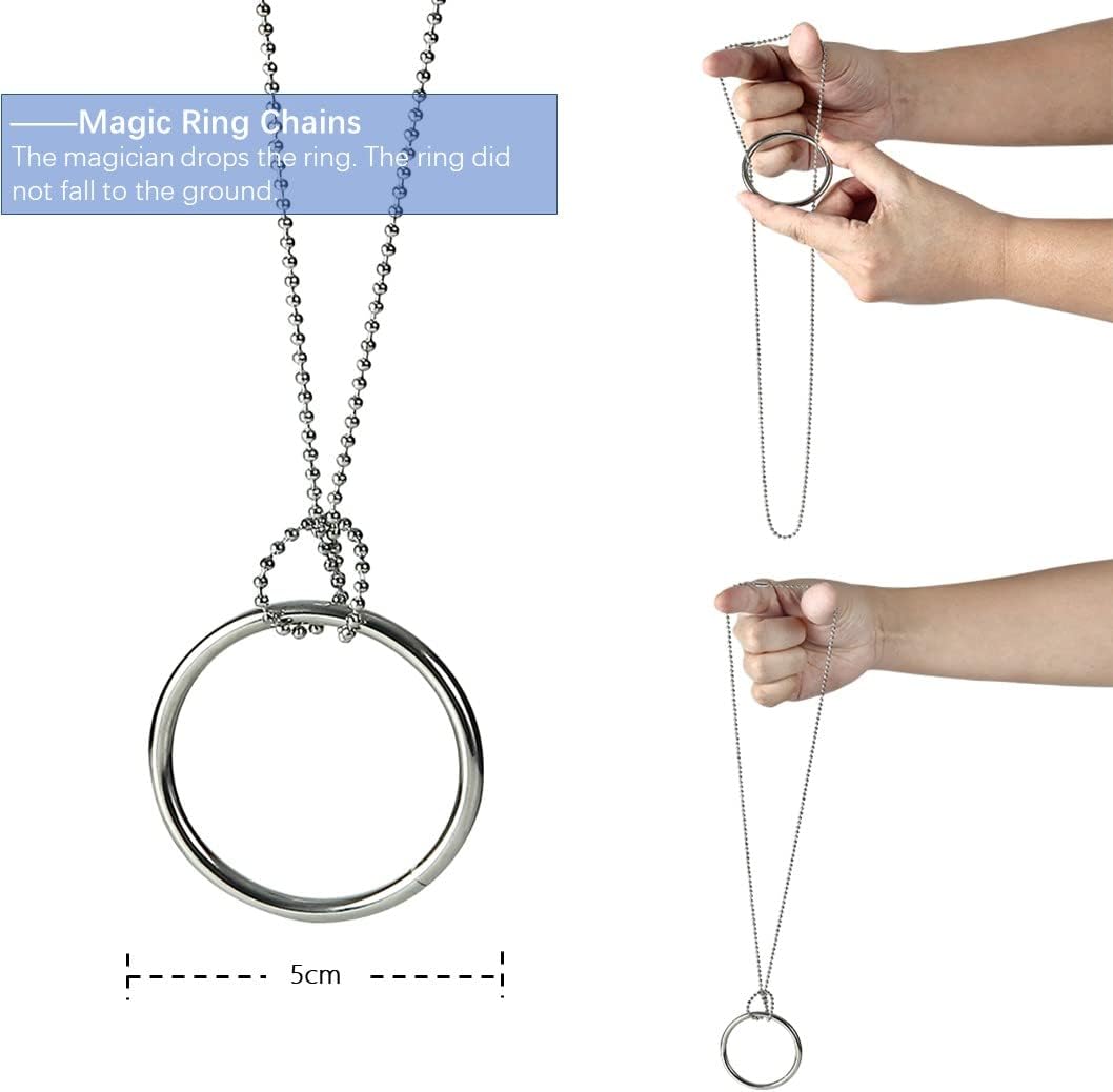 Neliky magic tricks kit with bite coin, color change silk, fake thumb, ring chains and rotating nut - view 6