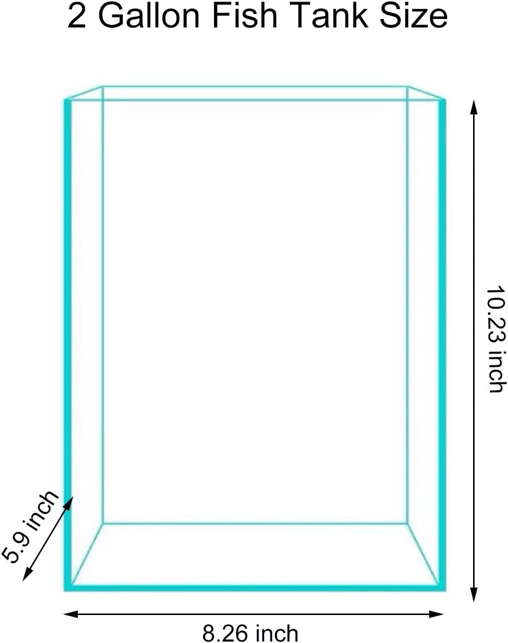 Vimvins 2 Gallon Glass Fish Tank - 2 Gallon - image 4