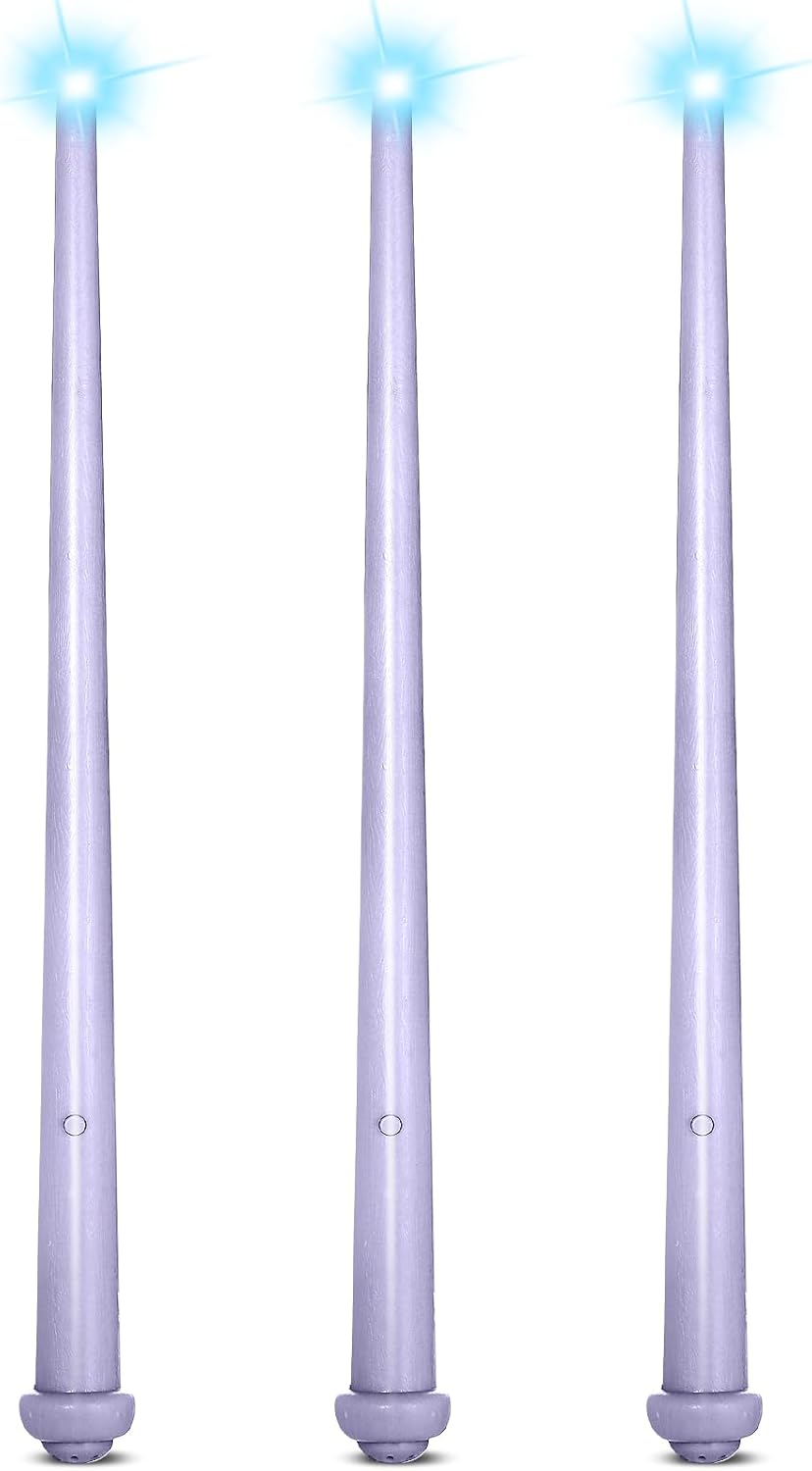 Skylety 3 light up magic wands with sound in black, dark brown and yellow - view 6
