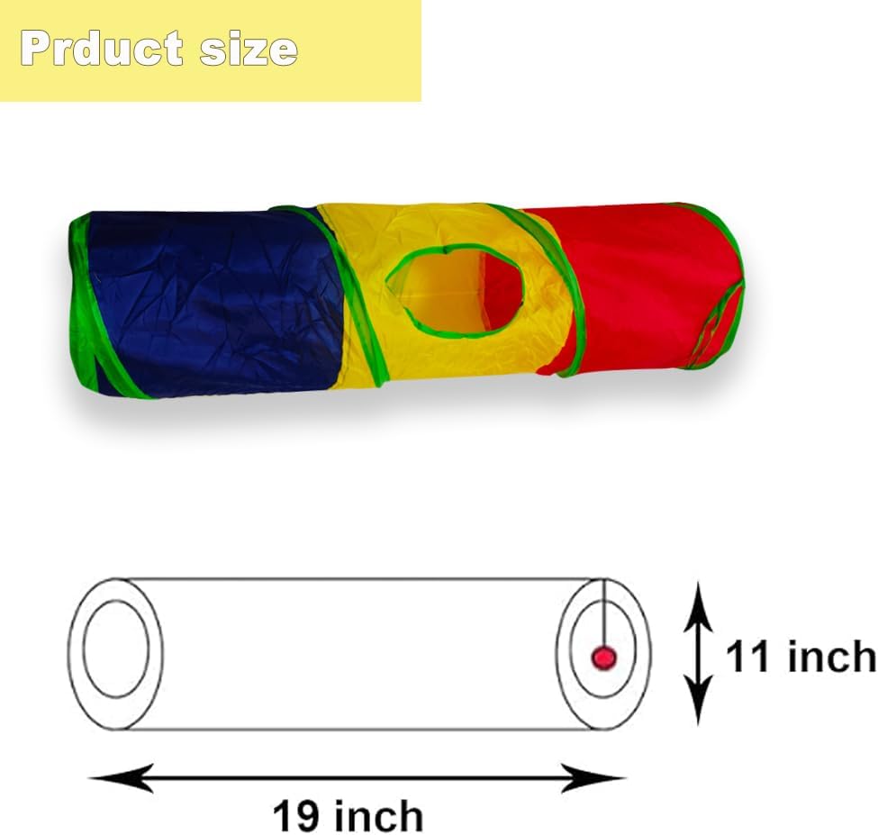 Cat Tunnel Tube Toys，Tunnels for Indoor Cats - 2 Way Mushroom - image 2