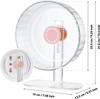 FunstersTail 12 inch silent magnetic hamster wheel in clear peach pink with stand - view 2