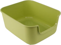 Large Cat Litter Box with High Sides, Cat Boxes for Indoor Cats - Green