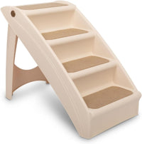 PetSafe CozyUp Folding Dog Stairs - Bed - 25 Inches Tall / Tan