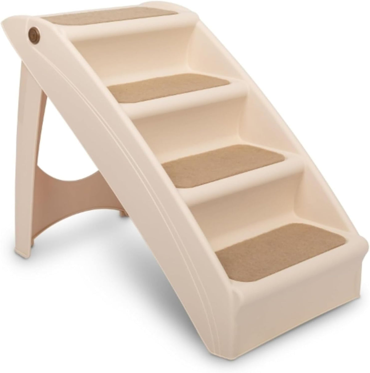 PetSafe CozyUp Folding Dog Stairs - Bed - 25 Inches Tall / Tan