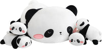 TOYSYM Seal Plush with 4 Babies - Panda Bear