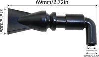 heyous 3PCS Aquarium Pump 360 Degree Free Rotation Black Plastic Nozzles Outlet Outflow Pipe Fitting Pet Supplies