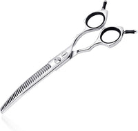 Curved Dog Grooming Scissors, Trimming Face and Paws. - Curved Chunker / 7.0"
