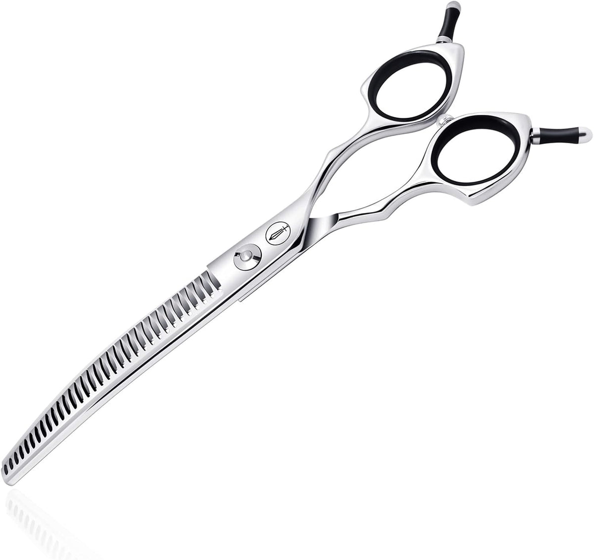 Curved Dog Grooming Scissors, Trimming Face and Paws. - Curved Chunker / 7.0"