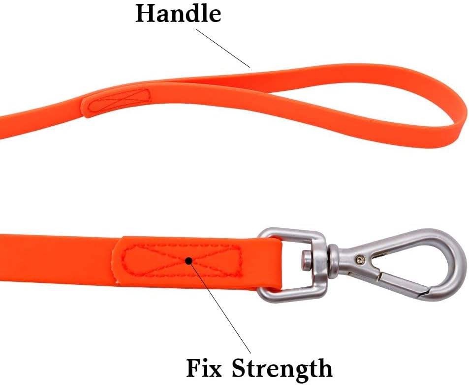 Waterproof Dog Training Leash 50FT 30FT 15FT 10FT 5FT Heavy Duty - 15FT / Orange - image 2