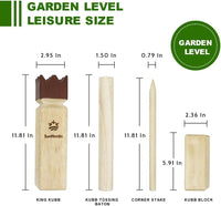 SunNordic rubber wood Kubb yard game set with king, blocks, batons and canvas carry bag - view 18