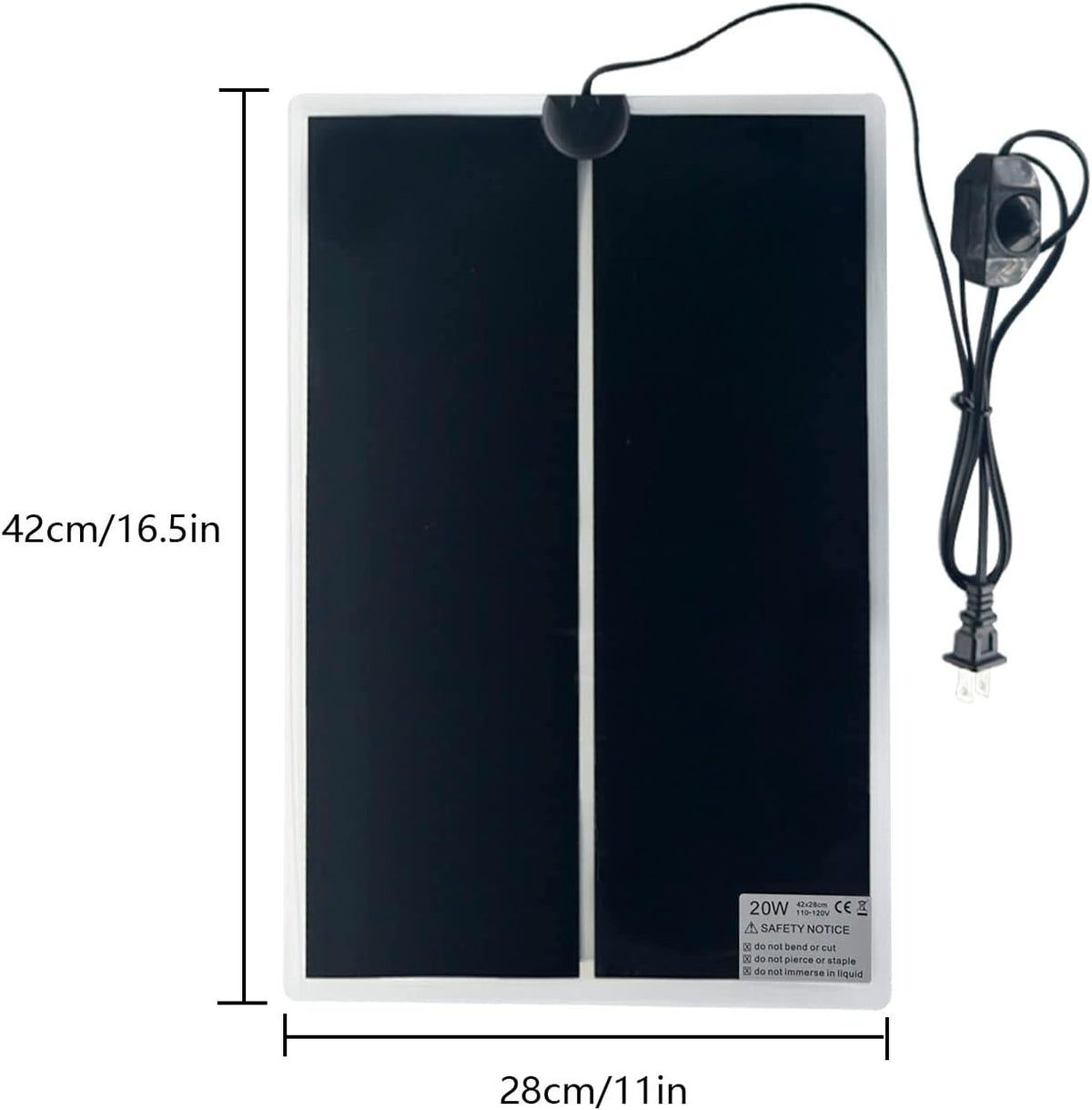Reptile Heating Mat, Removable Terrarium Heat Mats - 2PCS,20W - image 3