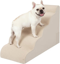 Dog Stairs for Small Dogs 15" H - Beige / 5-Step (33D*16W*22H)