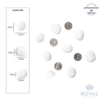 Royal Imports 5LB Decorative Stones River Pebbles Painting Rocks for Fish Aquariums, Plant Gravel, Landscaping, Home Decor Natural - Large White