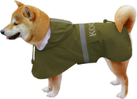 Dog Raincoat Waterproof Hooded, Medium Dogs - Green / 3XL-Fit for 33 to 44 pounds