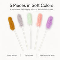 Rabbit Fur Cat Toys, Soft Teaser Sticks for Play & Exercise - image 4