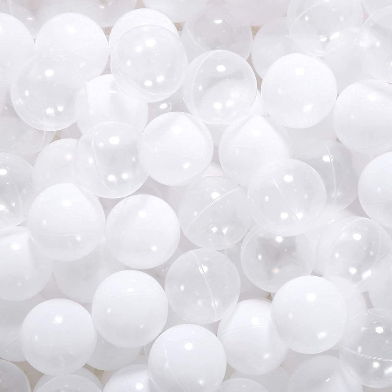 STARBOLO Ball Pit Balls for Toddlers Phthalate Free BPA - White Transparent / 100 balls