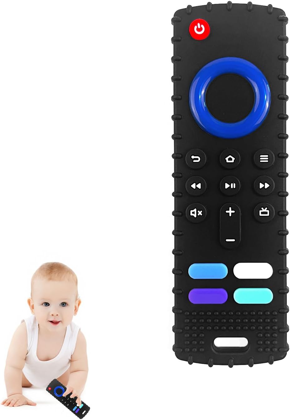 2Pcs Silicone Teething Toys - Black-03
