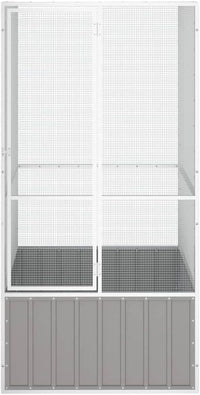 Steel Bird Cage, Large Flight King Bird Cage for Cockatiels African Grey Quaker Amazon Sun Parakeets Green Cheek Conures Pigeons Parrot Bird Cage Birdcage, Gray 43.7"x42.1"x83.3"