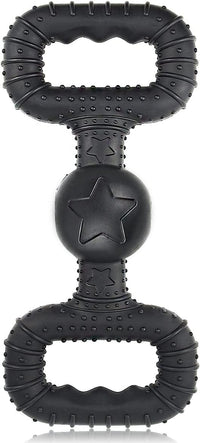 Natural Rubber Dog Toys for Large Aggressive Chewers - Tug Toy - Black / Medium Breed (30 - 70 lb)