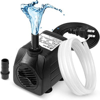 DaToo 50GPH 3W Small Submersible Water Pump Mini Fountain Pump Ultra - 10W 160GPH (With 3.3ft Free Tubing)