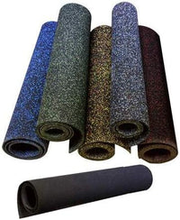 American Floor Mats 1/4in (7mm) Thick 10% Grey 4' x 8' Heavy Duty Rubber Rolls, Protective Exercise Mats, Home Gym Rubber Flooring