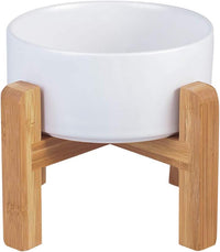 Raised Ceramic Large Dog Bowl - Medium Dog Bowls 850ML*1 / White