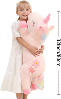32inch Cute Giant Pink Unicorn Plush, Jumbo Soft Body Pillow Pet - 32 Inch Unicorn / 32 inch - image 2