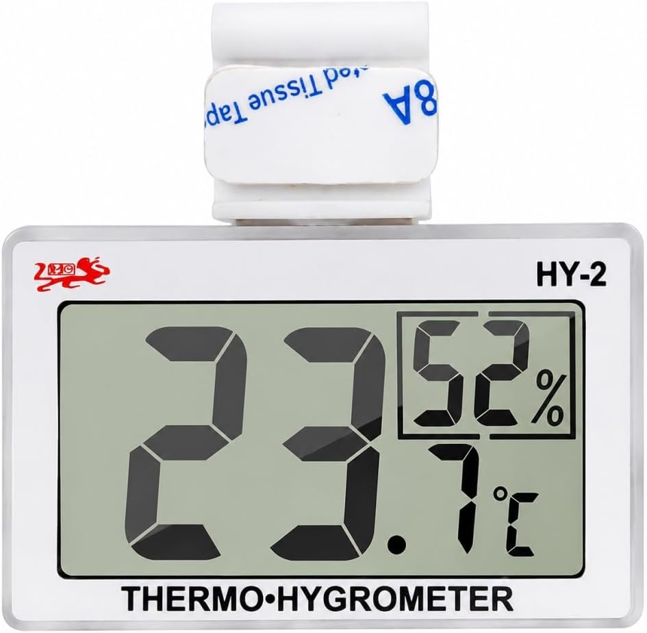 Digital Reptile Thermometer for Tank - Silver