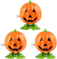 The Dreidel Company 2 inch Halloween pumpkin wind-up toys, 3 pack - view 2