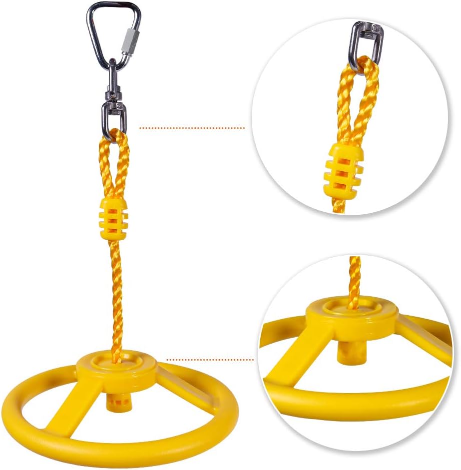 OYOCOOL ninja wheel obstacle with 360 degree rotating joint, strap and carabiner for slackline cours - view 7