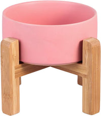 Raised Ceramic Large Dog Bowl - Medium Dog Bowls 850ML*1 / Pink
