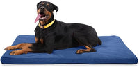 K9 Ballistics Tough Ripstop Orthopedic Dog Bed - Durable Pad with Washable Cover, for Wire Crates, Tie-Downs Included, Size: X-Large 47"x29", Blue Quartz