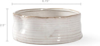 Fringe Studio Stoneware Pet Bowl, Off-White & Taupe Sand Color - Medium Bowl - image 2