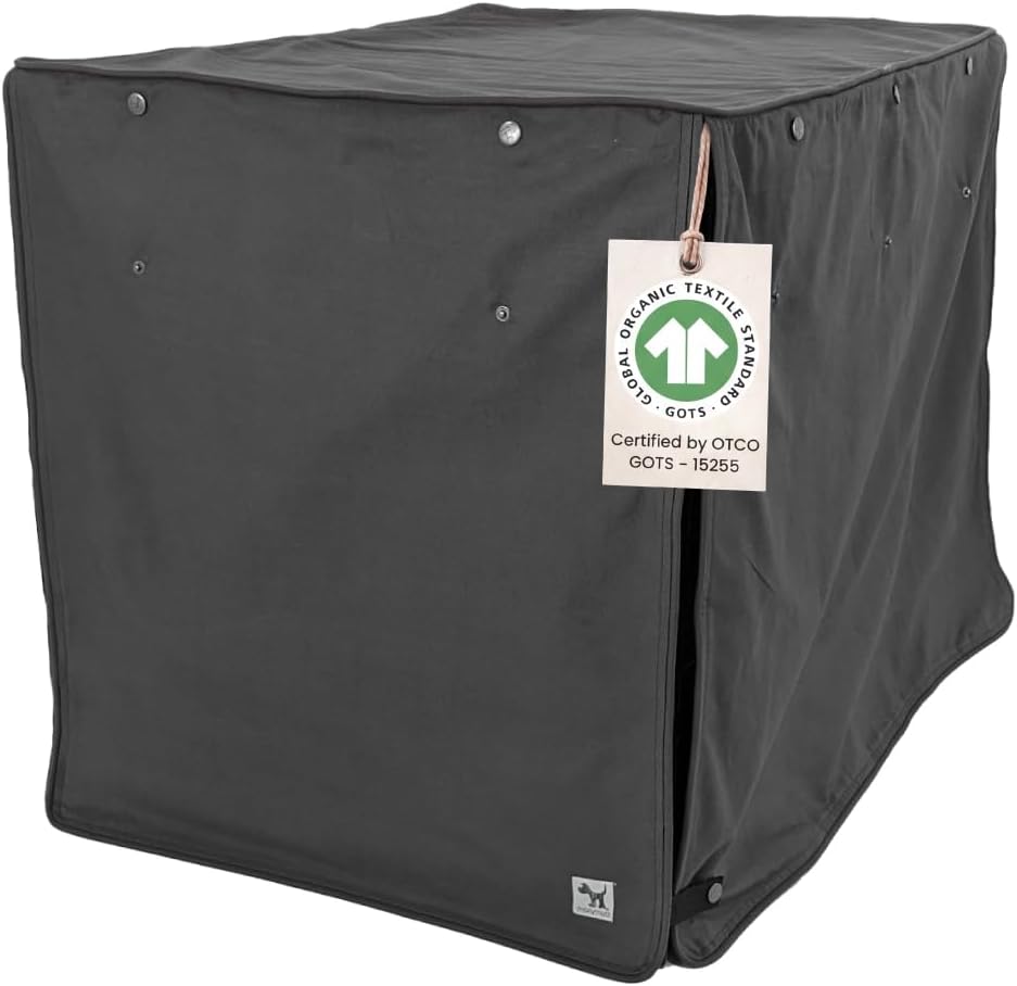Molly Mutt Tan Dog Crate Cover, Non-Toxic & 100% Cotton - I'm a Realist / 48.0"L x 30.0"W x 33.0"H