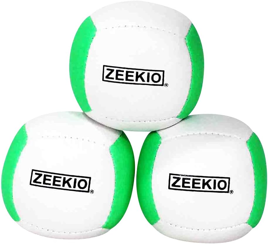 Zeekio Lunar set of 3 UV reactive six-panel juggling balls - view 4