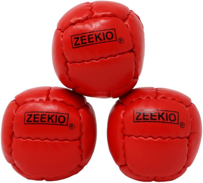 Zeekio Galaxy 12 panel leather juggling balls, pack of 3 in dark blue - view 33