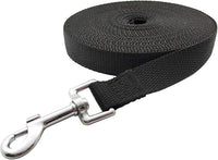 Nylon Training Dog Leash for Small Medium Large Dogs, Camping - Black / 1" x 100ft - image 3