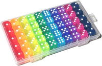 50 Pieces Dice Set, 14mm 6 Sided Colored Dice with Plastic Storage Box – Fun for Kids & Family - image 3