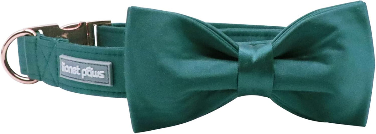 Lionet Paws Bowtie Dog Collar - X-Large (Pack of 1) / Black Green - image 4
